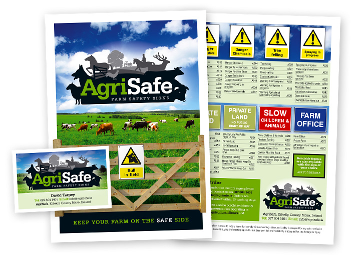 AgriSafe brochure catalogue and business card design