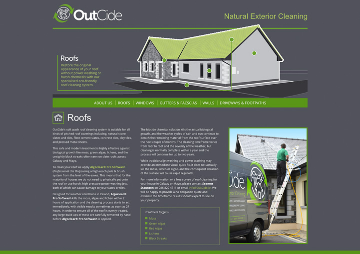 OutCide web design