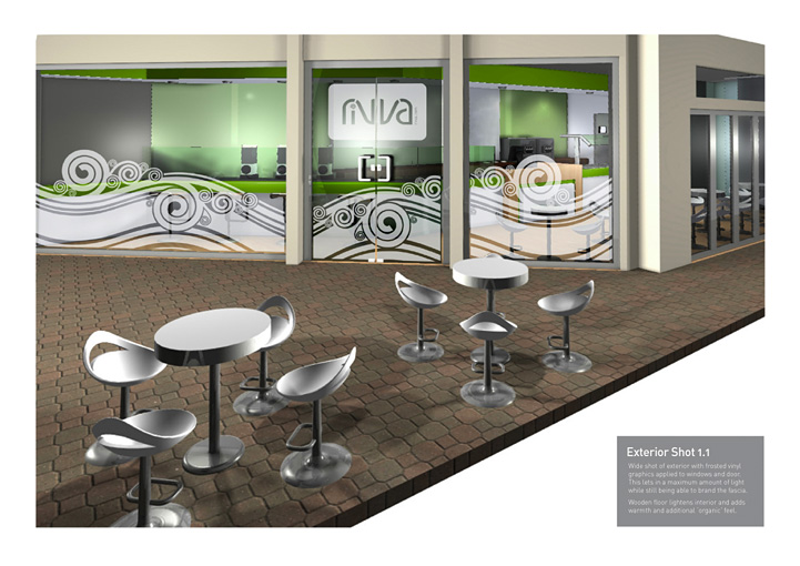 Rivva exterior signage design