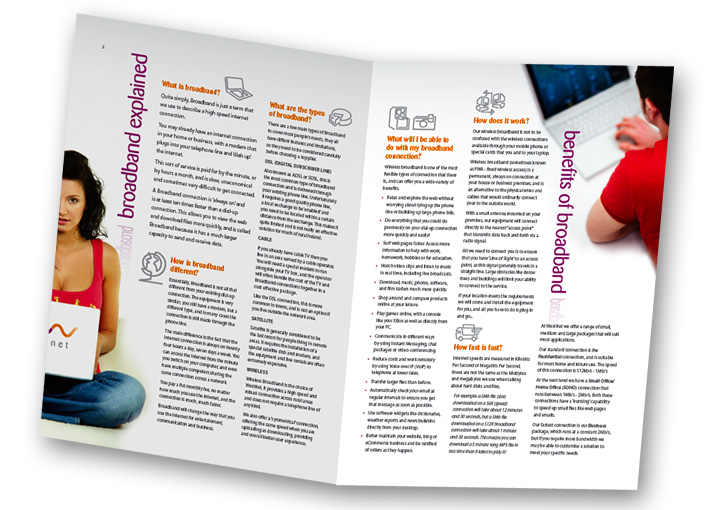 WestNet Broadband leaflet design