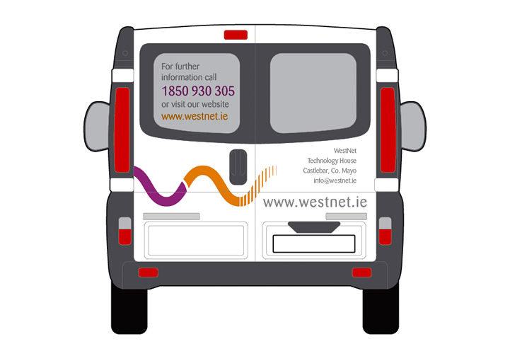 WestNet Broadband fleet graphics design