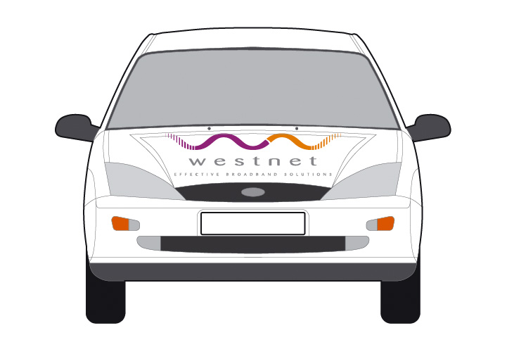 WestNet Broadband vehicle graphics design